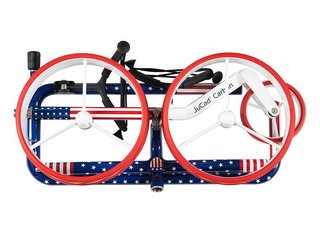 JuCad Carbon USA carrello manuale + borsa da trasporto JTT, blu/rosso