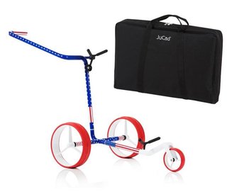 JuCad Carbon USA carrello manuale + borsa da trasporto JTT, blu/rosso