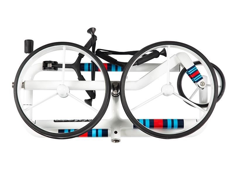 JuCad Carbon Racing carrello manuale + borsa da trasporto JTT, bianco