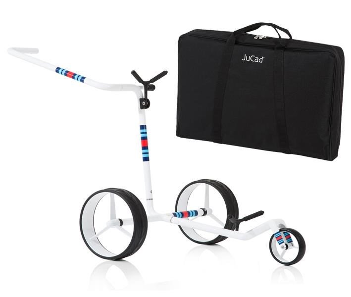JuCad Carbon Racing carrello manuale + borsa da trasporto JTT, bianco