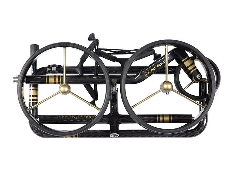 JuCad Carbon Special carrello manuale + borsa da trasporto JTT, nero