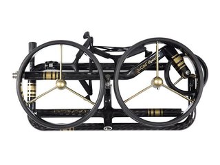 JuCad Carbon Special carrello manuale + borsa da trasporto JTT, nero