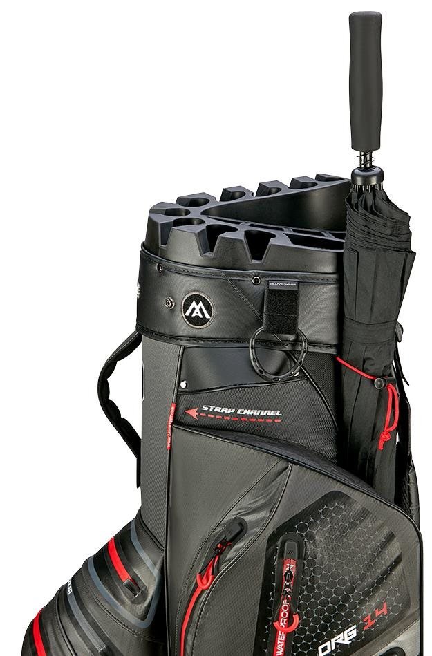 Big Max AQUA Silencio 4 Organizer cart bag, charcoal/black/red