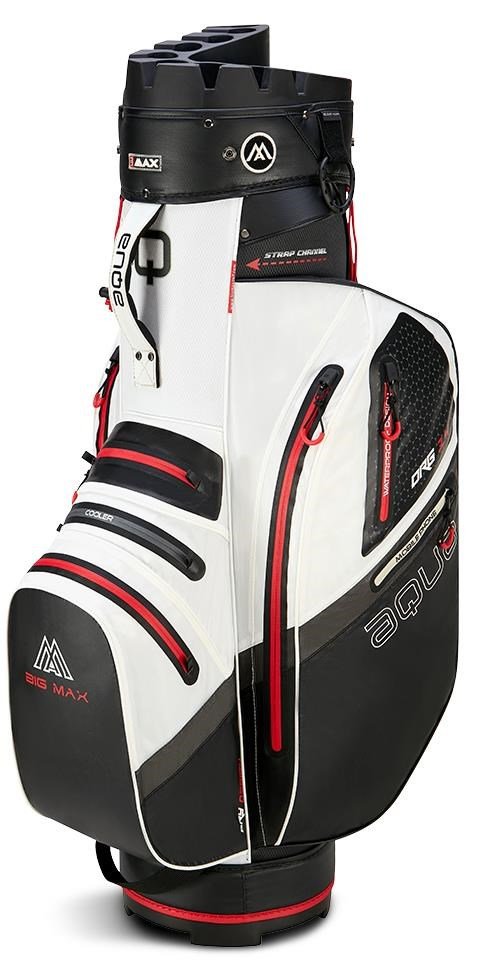 Big Max AQUA Silencio 4 Organizer cart bag, bianco/nero/rosso
