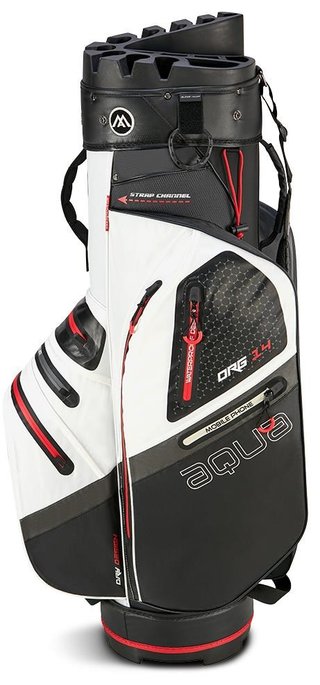 Big Max AQUA Silencio 4 Organizer cart bag, bianco/nero/rosso