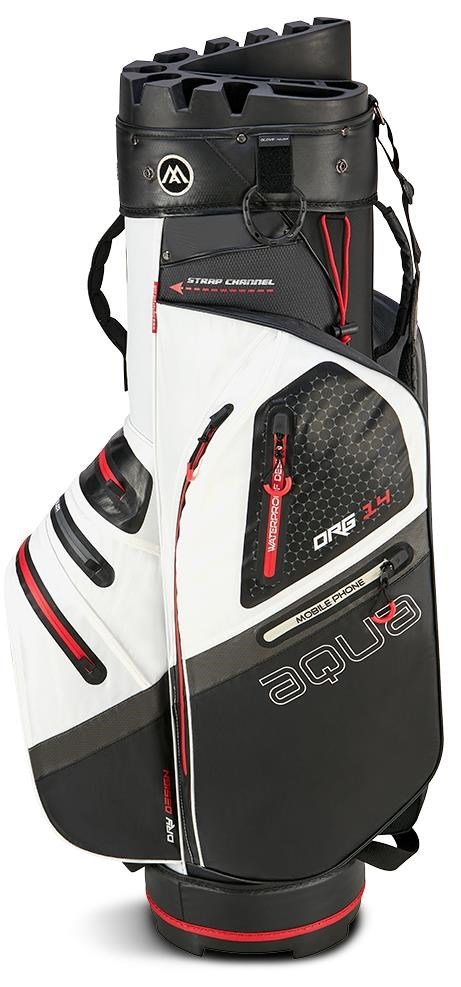 Big Max AQUA Silencio 4 Organizer cart bag, bianco/nero/rosso