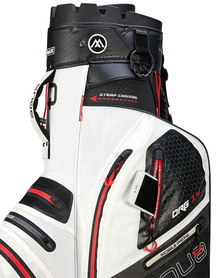 Big Max AQUA Silencio 4 Organizer cart bag, bianco/nero/rosso