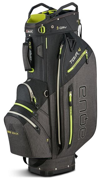 Big Max AQUA Tour 4 cart bag, black/storm charcoal/lime