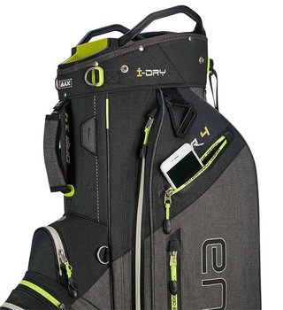 Big Max AQUA Tour 4 cart bag, black/storm charcoal/lime