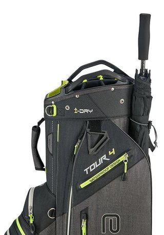 Big Max AQUA Tour 4 cart bag, black/storm charcoal/lime