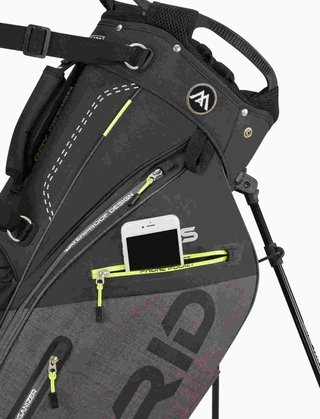 Big Max Dri Lite Hybrid Plus stand bag, nero/storm charcoal/lime