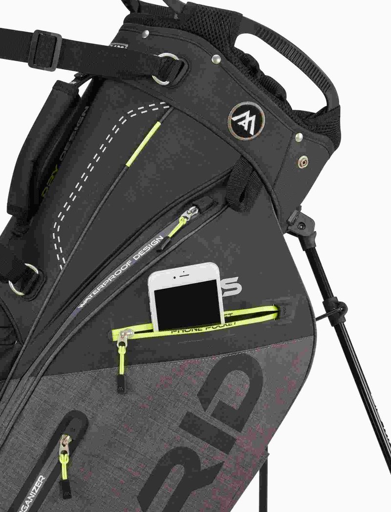 Big Max Dri Lite Hybrid Plus stand bag, nero/storm charcoal/lime