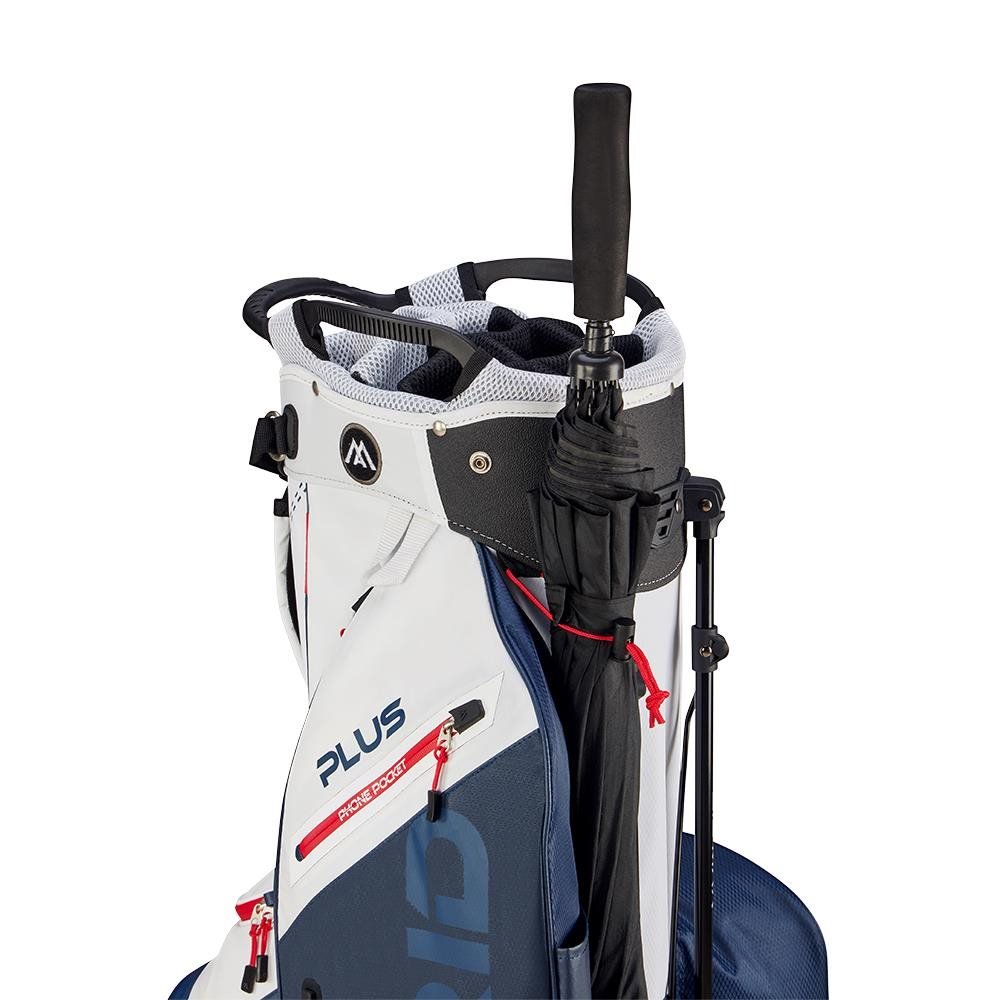 Big Max Dri Lite Hybrid Plus stand bag, white/navy/red