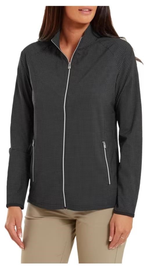 FootJoy Houndstooth Print Woven giacca donna, nero