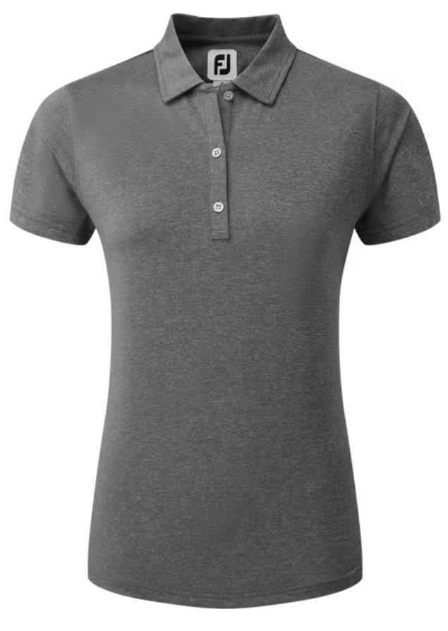 FootJoy Heather Self-Collar Lisle polo da donna, nero