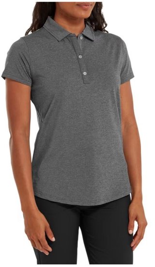 FootJoy Heather Self-Collar Lisle polo da donna, nero