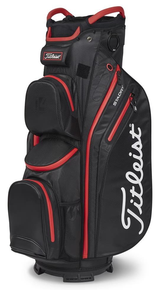 Titleist 14 StaDry cart bag, nero/nero/rosso