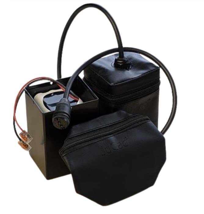 JuCad 2.0 Powerpack kit di sostituzione sistema senza unità di controllo per montaggio autonomo incl. custodia e coperchio per celle batteria piccole