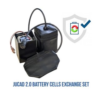JuCad 2.0 Powerpack kit di sostituzione sistema senza unità di controllo per montaggio autonomo incl. custodia e coperchio per celle batteria piccole