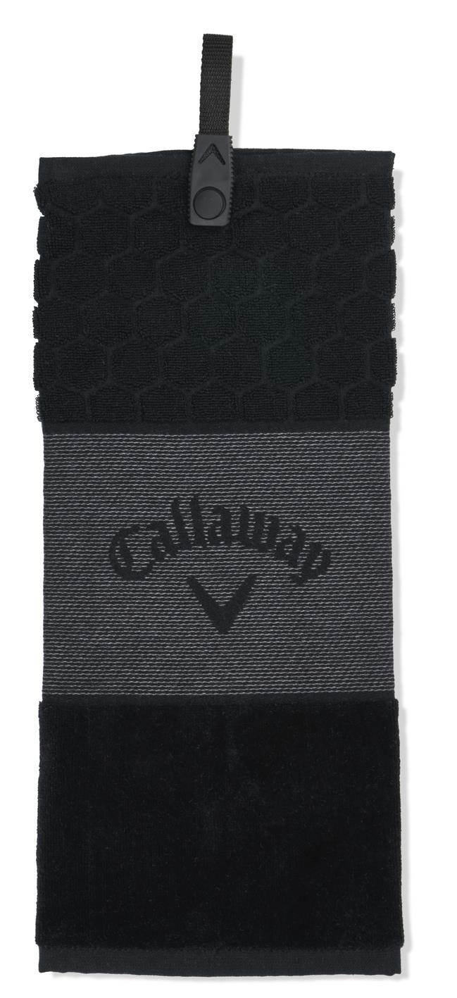 Callaway Tri-Fold 23 asciugamano da golf 16"x21" (40x53 cm), nero