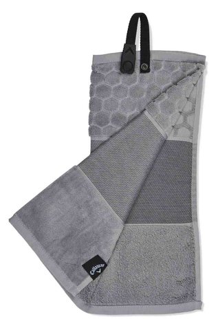 Callaway Tri-Fold 23 asciugamano da golf 16"x21" (40x53 cm), argento