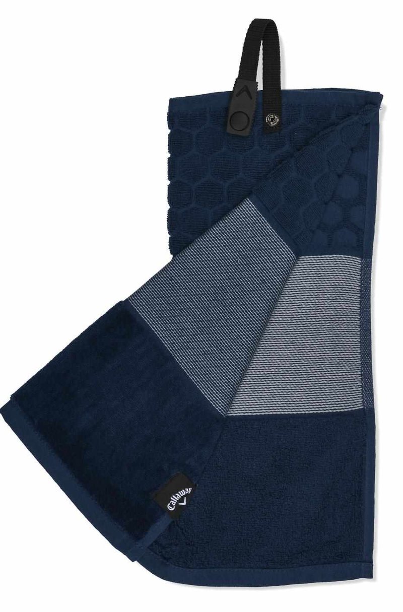 Callaway Tri-Fold 23 asciugamano da golf 16"x21" (40x53 cm), blu navy