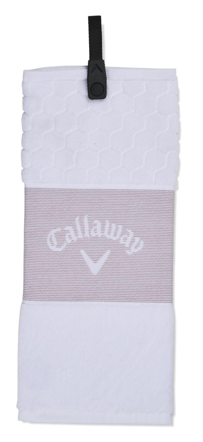 Callaway Tri-Fold 23 asciugamano da golf 16"x21" (40x53 cm), malva/bianco