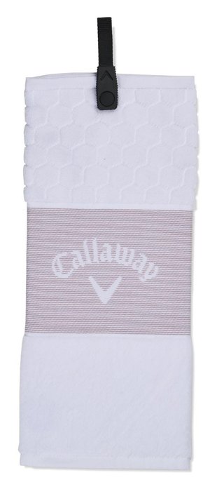 Callaway Tri-Fold 23 asciugamano da golf 16"x21" (40x53 cm), malva/bianco