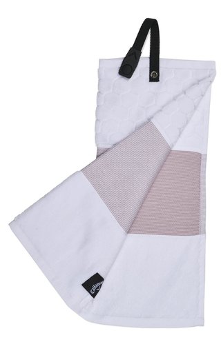 Callaway Tri-Fold 23 asciugamano da golf 16"x21" (40x53 cm), malva/bianco