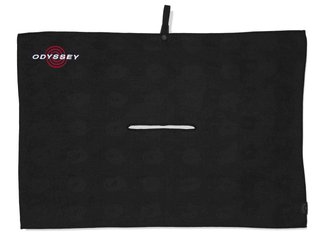 Odyssey Microfiber asciugamano da golf 30"x20" (76x50cm), nero