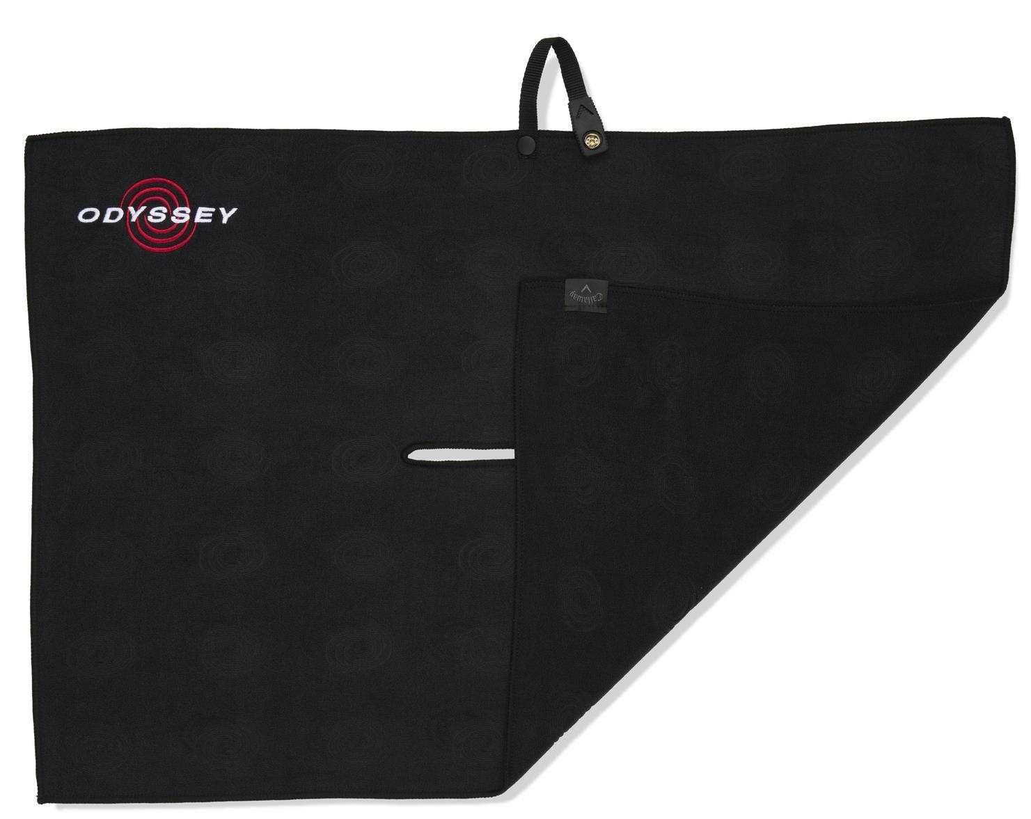 Odyssey Microfiber asciugamano da golf 30"x20" (76x50cm), nero