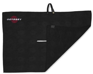 Odyssey Microfiber asciugamano da golf 30"x20" (76x50cm), nero
