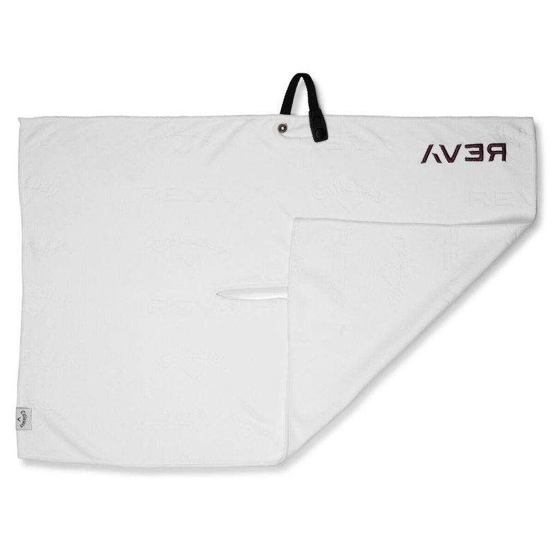 Callaway Reva Outperform asciugamano da golf 30"x20" (76x50cm), bianco