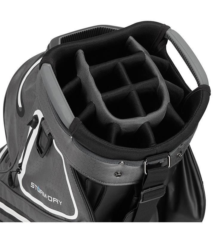 TaylorMade Storm-Dry Waterproof cart bag, nero/grigio