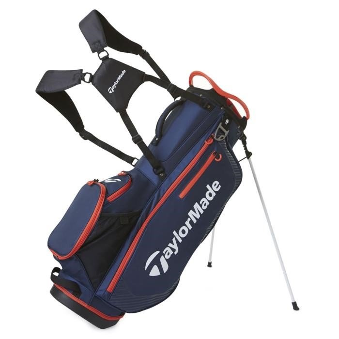 TaylorMade Pro sacca con cavalletto, blu navy/rosso