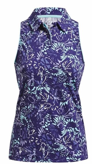 Under Armour Iso-Chill Sleeveless polo da donna, sonar blue