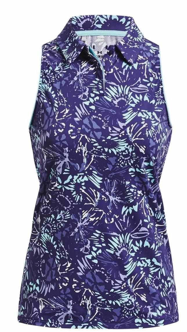 Under Armour Iso-Chill Sleeveless polo da donna, sonar blue