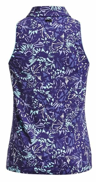 Under Armour Iso-Chill Sleeveless polo da donna, sonar blue