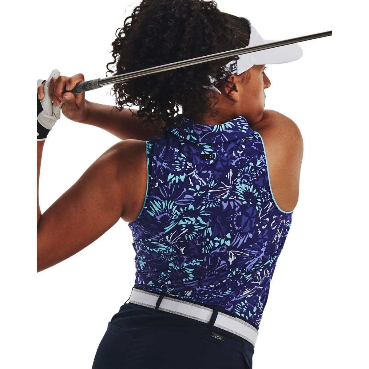 Under Armour Iso-Chill Sleeveless polo da donna, sonar blue