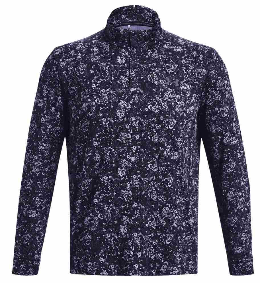 Under Armour Playoff Printed 1/4 Zip felpa da uomo, navy