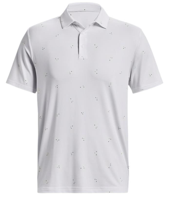 Under Armour Playoff 3.0 Printed polo da uomo, bianco/blu statico