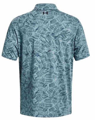 Under Armour Playoff 3.0 Printed polo da uomo, still water/static blue