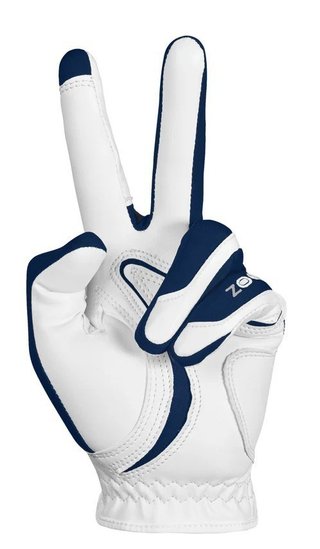 Zoom Zoom Hybrid guanto da golf donna, bianco/blu navy