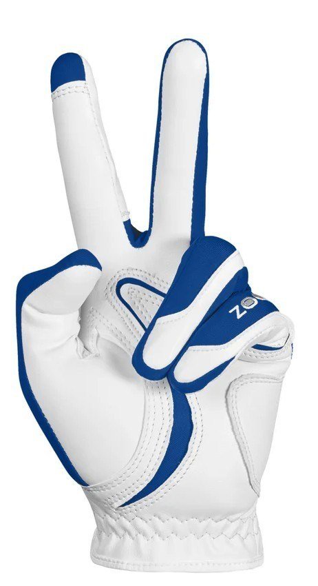 Zoom Zoom Hybrid guanto da golf donna, bianco/blu