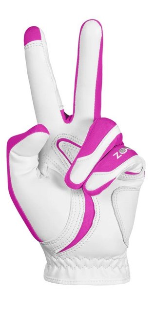 Zoom Zoom Hybrid guanto da golf donna, bianco/rosa