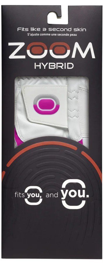 Zoom Zoom Hybrid guanto da golf donna, bianco/rosa