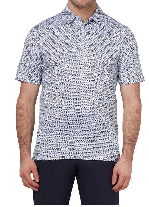 Callaway Trademark Ombre Chev Print polo uomo, bright white