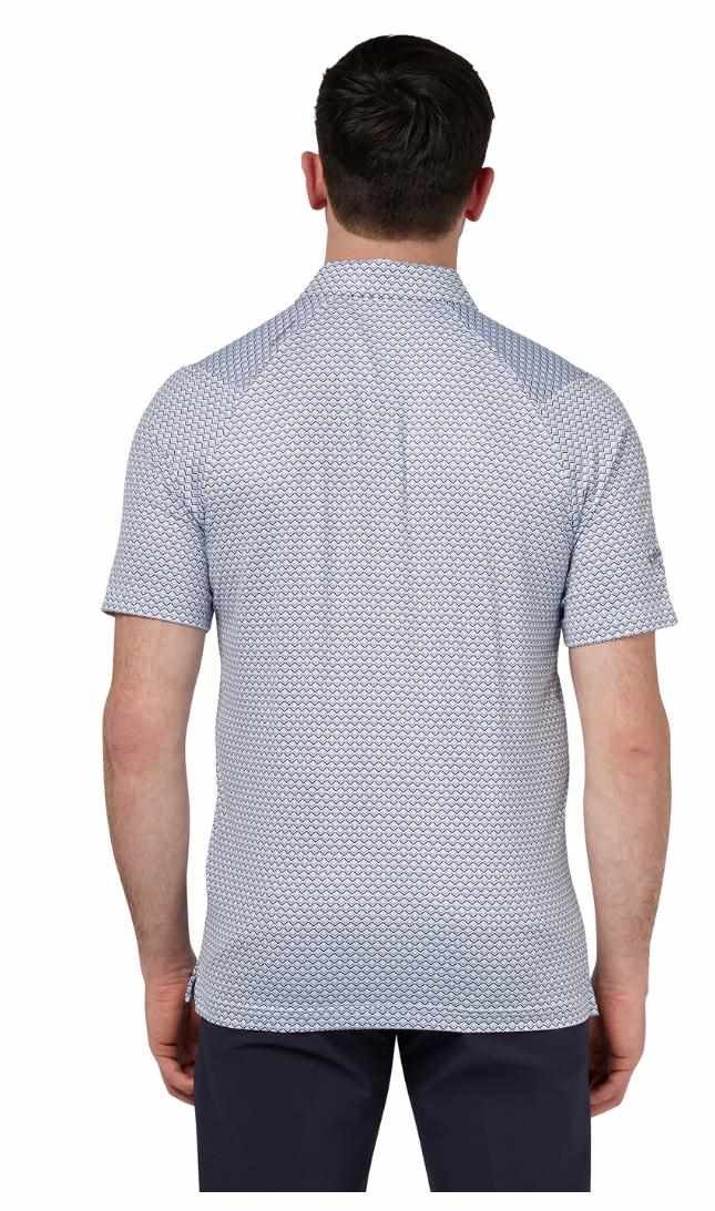 Callaway Trademark Ombre Chev Print polo uomo, bright white
