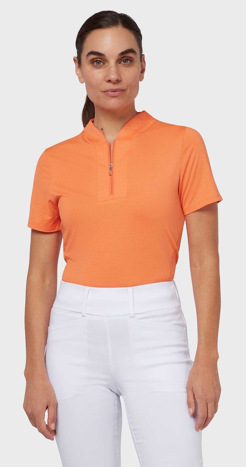 Callaway Tonal Heather polo donna, nectarine heather