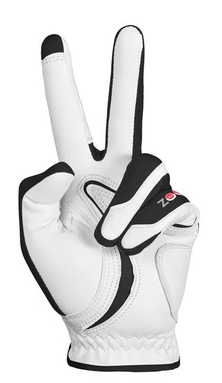 Zoom Zoom Hybrid guanto da golf da uomo, bianco/nero/rosso